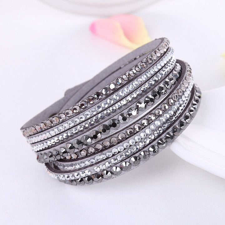 Women Bracelet Multi-layer Rhinestones Jewelry Exquisite Bohemian Bracelet for Beach Image 11