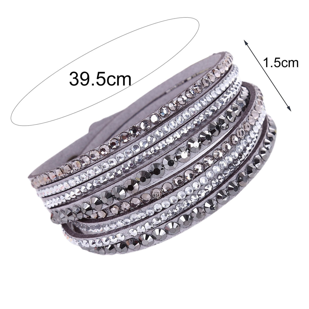 Women Bracelet Multi-layer Rhinestones Jewelry Exquisite Bohemian Bracelet for Beach Image 12