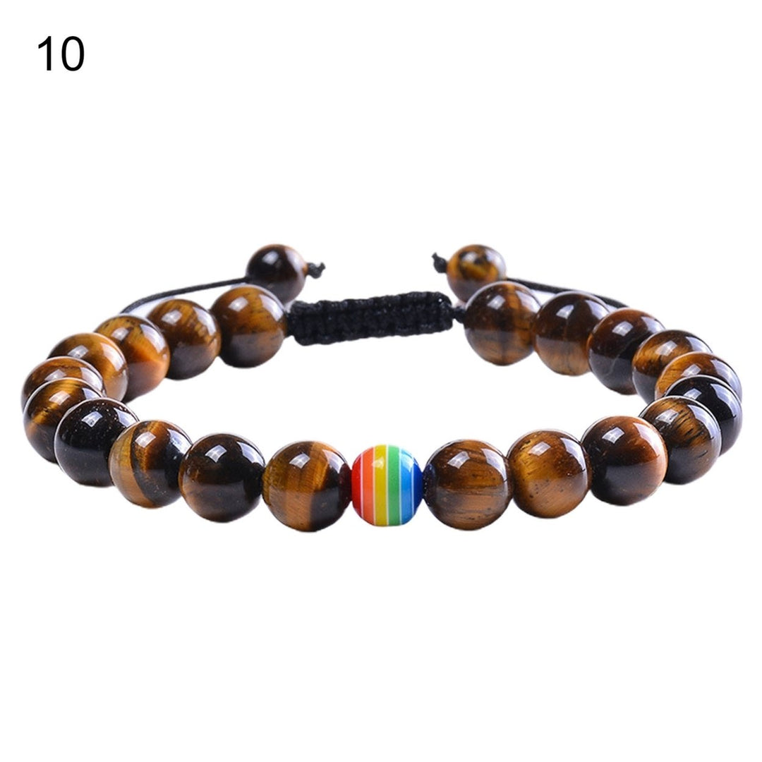 Elastic Rope Handmade Lightweight Stone Bracelet Men Women Natural Beads Bracelet Hand Decor Image 1