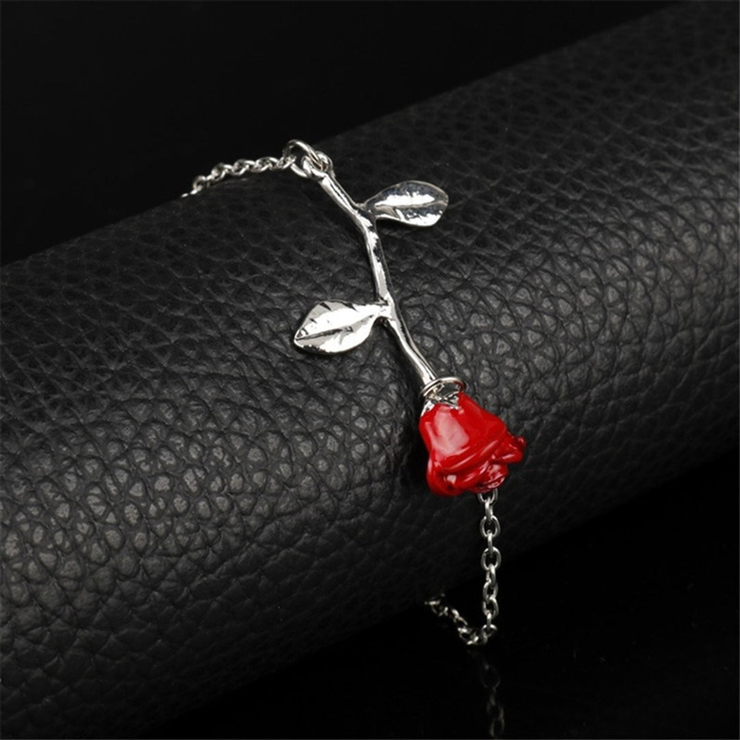 Women Bracelet Rose Adjustable Chain Jewelry Electroplating Long Lasting Bracelet for Party Image 9