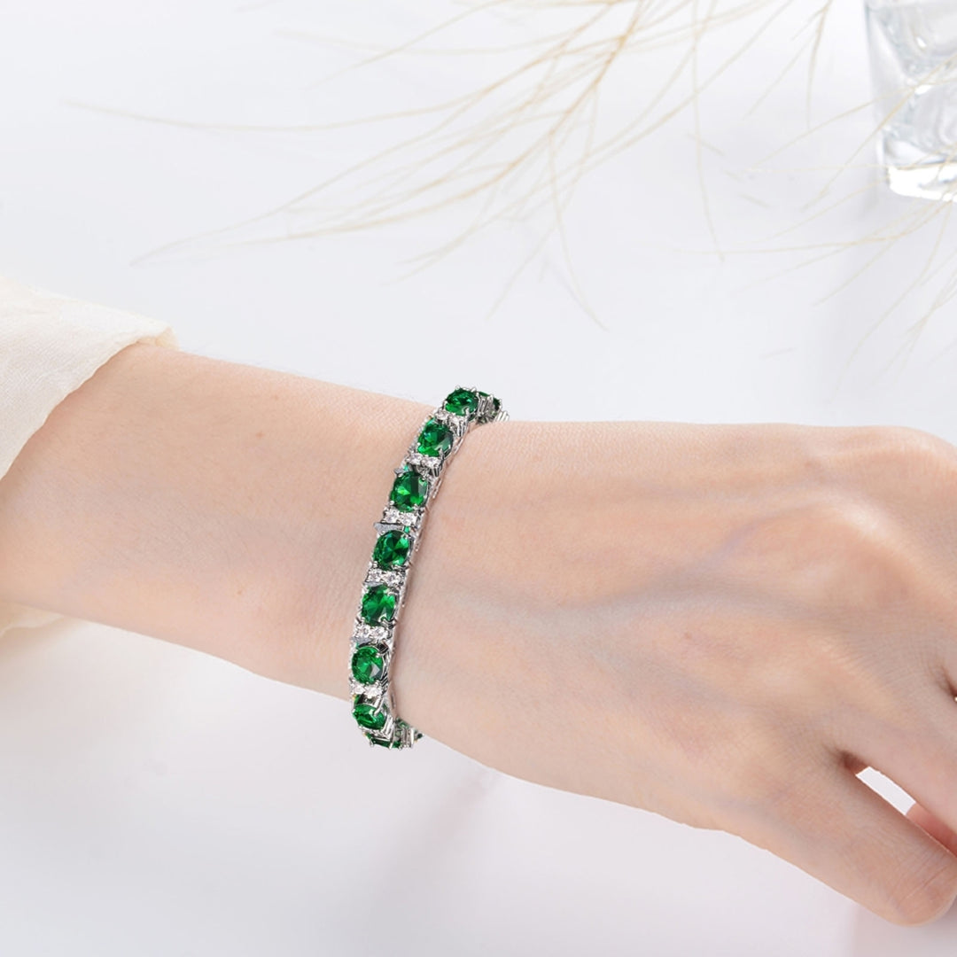 Ladies Trendy Bracelet Oval Cubic Zirconia Not Easy to Break Wrist Decoration Faux Gem Stone Bracelet for Gifts Image 3