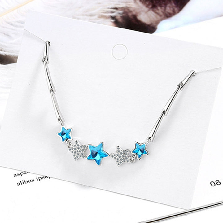 Women Bracelets Faux Crystal Rhinestone Star Shape Delicate Lady Bracelets for Gifts Image 8