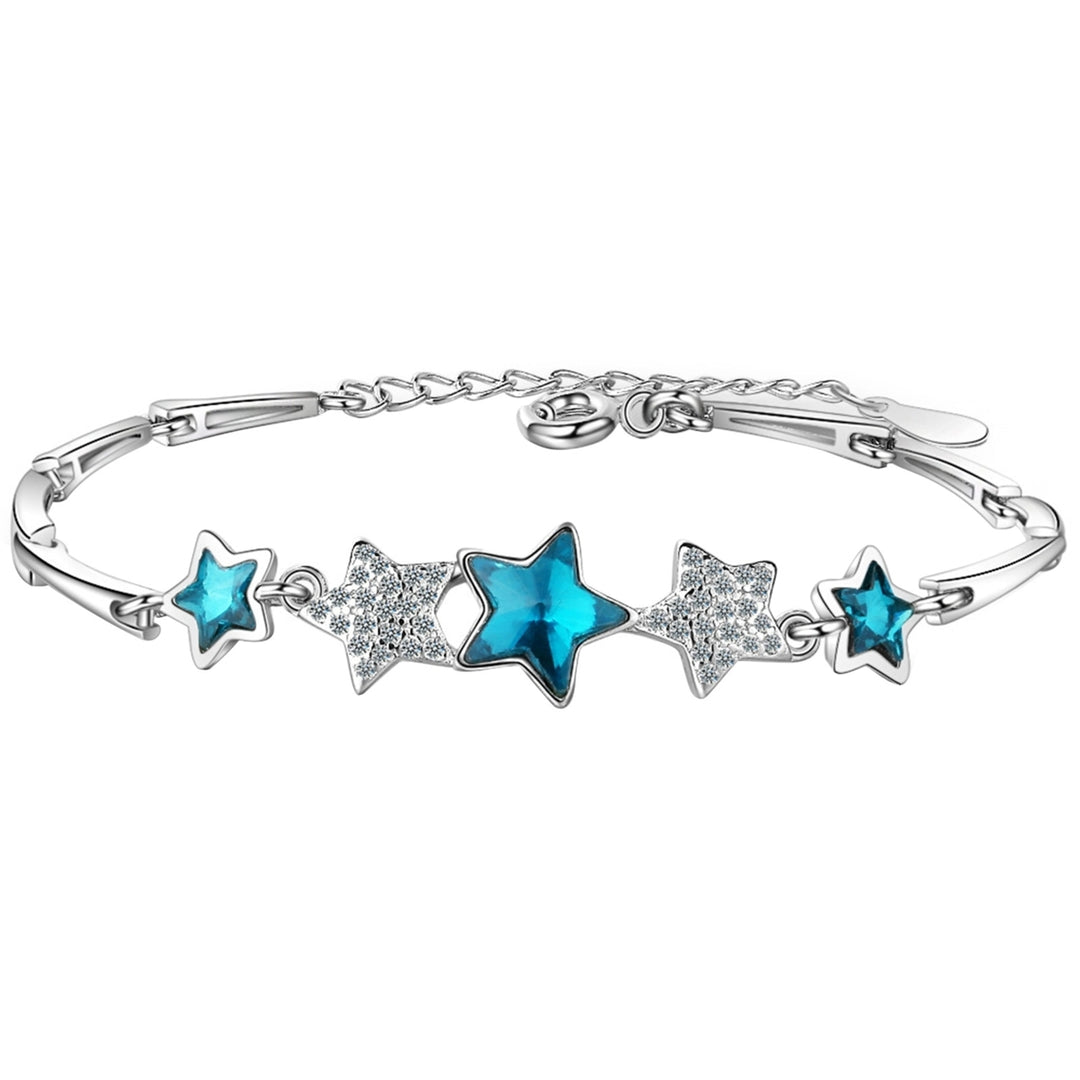 Women Bracelets Faux Crystal Rhinestone Star Shape Delicate Lady Bracelets for Gifts Image 11