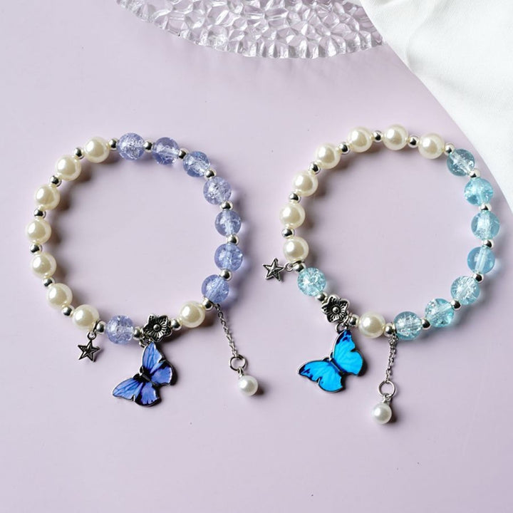 Women Bracelet Butterfly Beads Jewelry Bright Luster Long Lasting Bangle Jewellery Gift Image 1