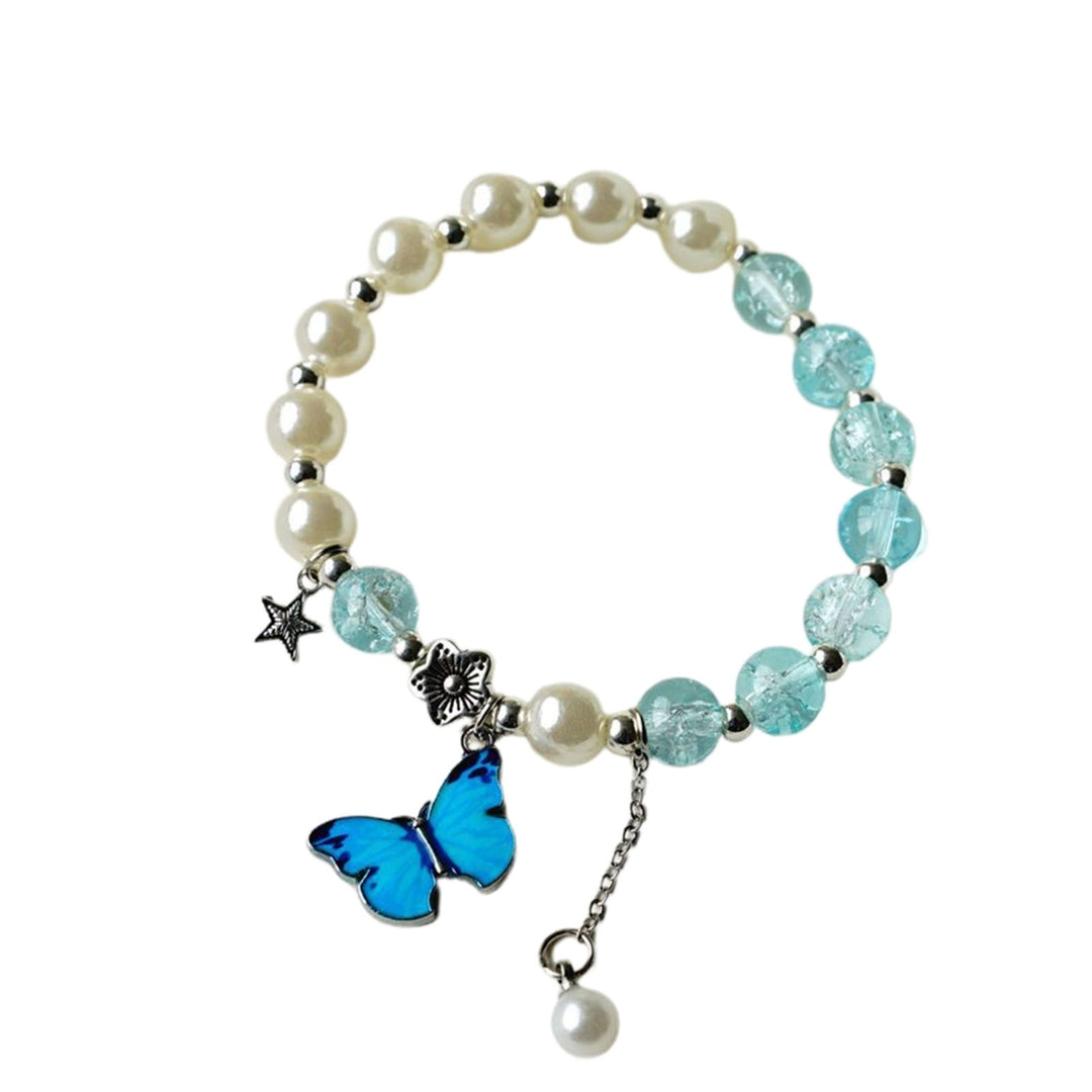 Women Bracelet Butterfly Beads Jewelry Bright Luster Long Lasting Bangle Jewellery Gift Image 3