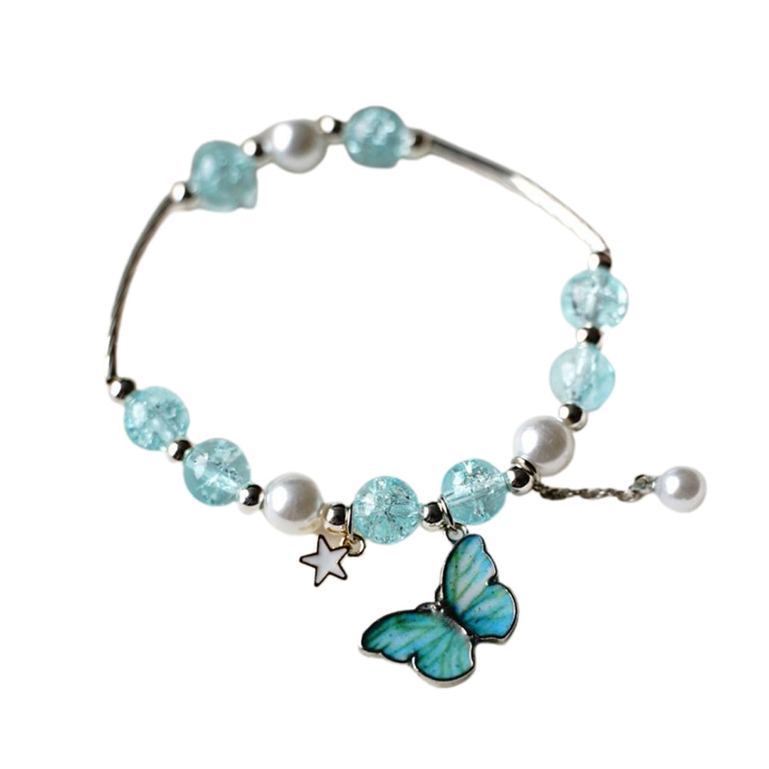 Women Bracelet Butterfly Beads Jewelry Bright Luster Long Lasting Bangle Jewellery Gift Image 4