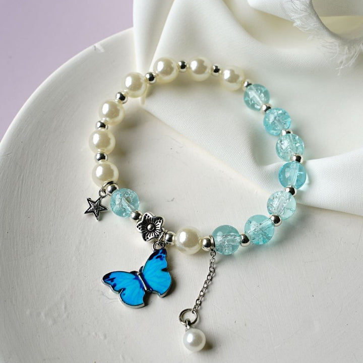 Women Bracelet Butterfly Beads Jewelry Bright Luster Long Lasting Bangle Jewellery Gift Image 6