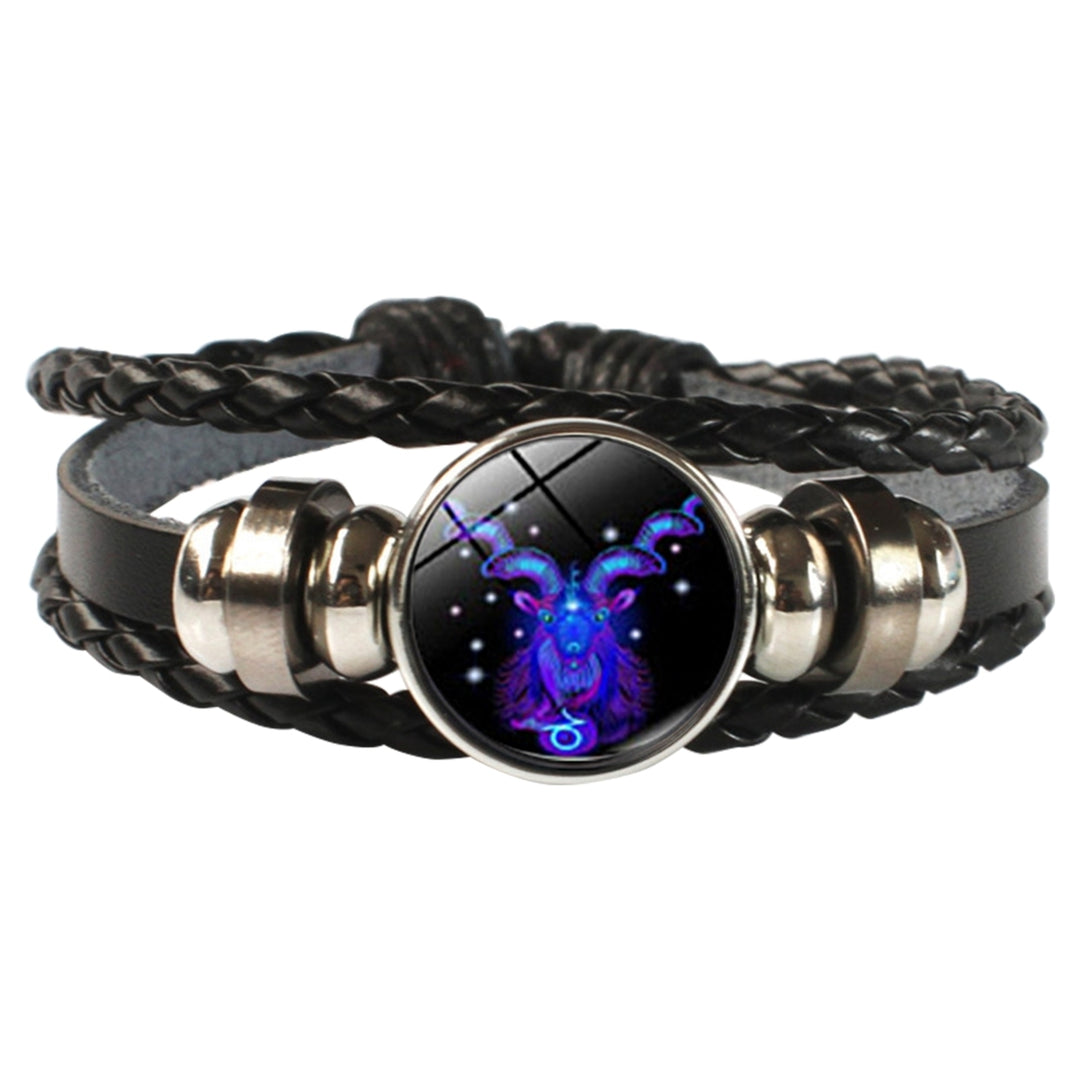 Multilayer Charm Bracelet Adjustable Luminescent Twelve Constellations Braided Bracelet for Daily Life Image 4