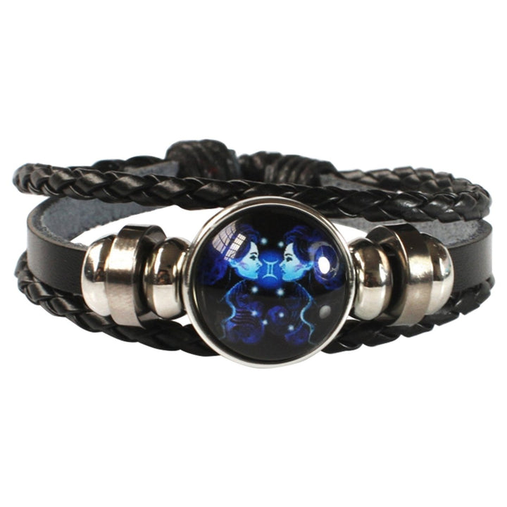 Multilayer Charm Bracelet Adjustable Luminescent Twelve Constellations Braided Bracelet for Daily Life Image 6