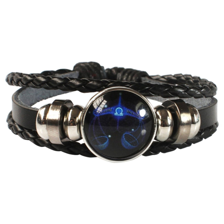 Multilayer Charm Bracelet Adjustable Luminescent Twelve Constellations Braided Bracelet for Daily Life Image 1