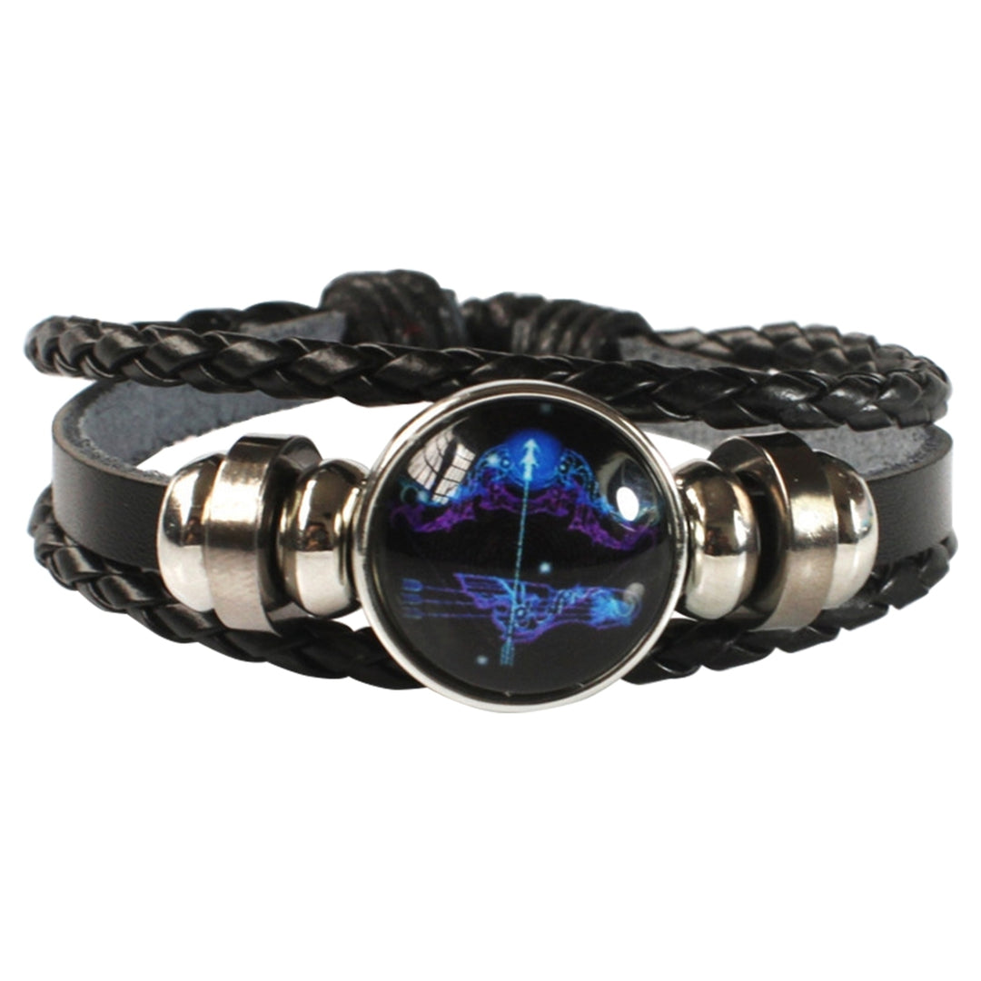 Multilayer Charm Bracelet Adjustable Luminescent Twelve Constellations Braided Bracelet for Daily Life Image 10