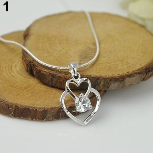 Women Jewelry 925 Sterling Silver Cubic Zirconia Crystal Pendant for Necklace Chain Image 4