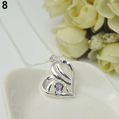 Women Jewelry 925 Sterling Silver Cubic Zirconia Crystal Pendant for Necklace Chain Image 11