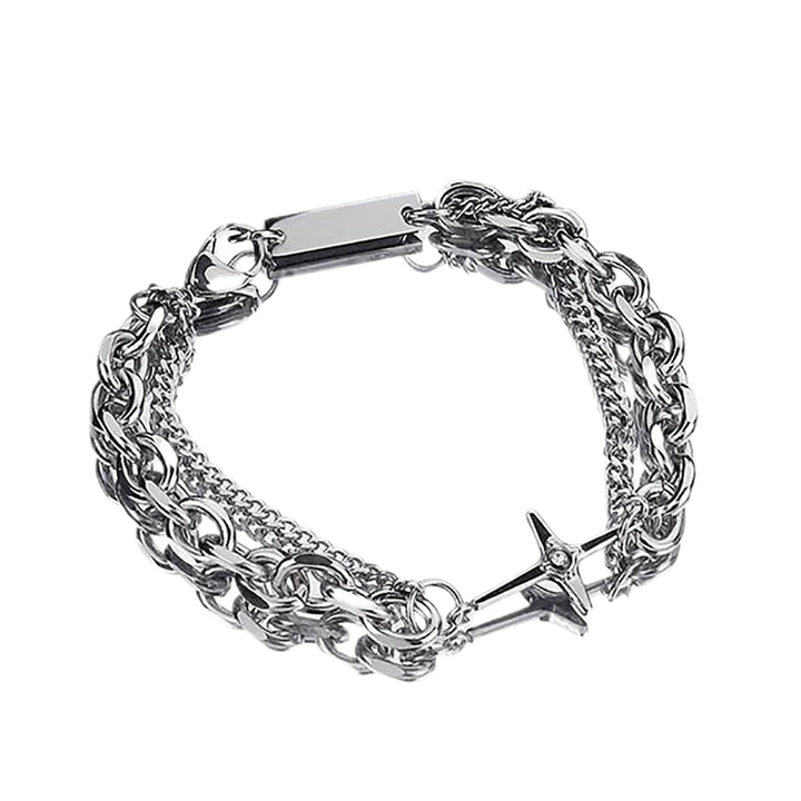 Men Bracelet Hip Hop Style Goth Bland Solid Color Men Hand Chain Male Accessories Image 7