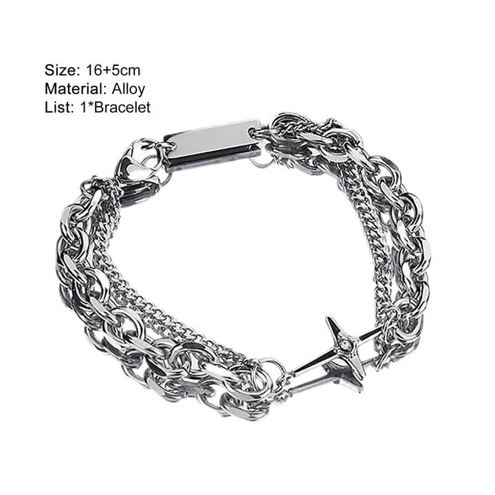 Men Bracelet Hip Hop Style Goth Bland Solid Color Men Hand Chain Male Accessories Image 8