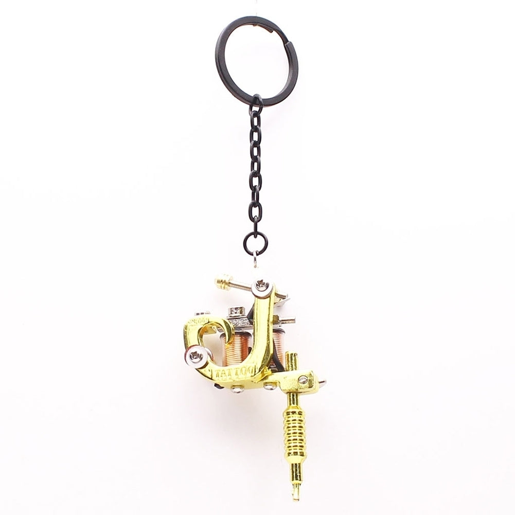 Fashion Mini Tattoo Machine Pendant Key Chain Ring Earrings Necklace Accessory Image 7