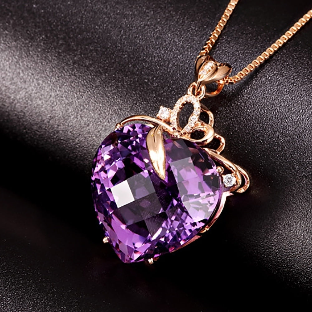 Women Luxury Heart Shape Rhinestone Pendant Necklace Jewelry Charm Gift Image 10