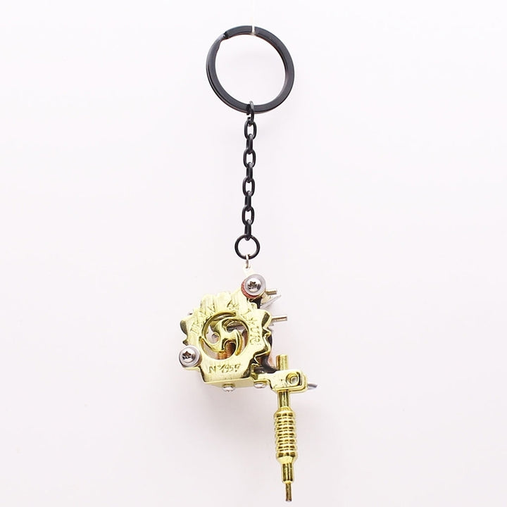 Fashion Mini Tattoo Machine Pendant Key Chain Ring Earrings Necklace Accessory Image 11