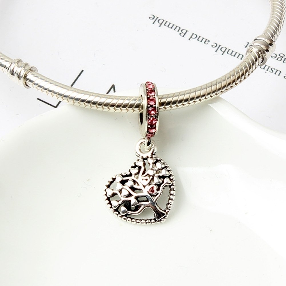 2Pcs Rhinestone Hollow Heart Necklace Bracelet Pendants DIY Jewelry Accessories Image 4