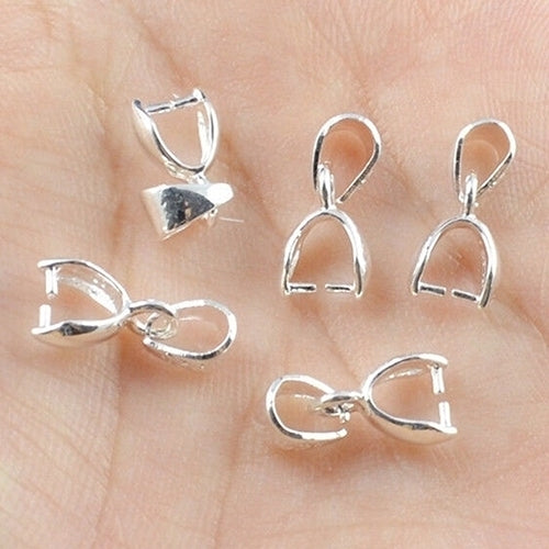 10 Pcs Silver Plated Clasps for Pendant Practical Findings Clip Jewelry Connector Image 3