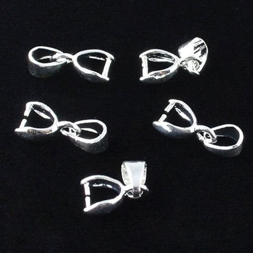 10 Pcs Silver Plated Clasps for Pendant Practical Findings Clip Jewelry Connector Image 4