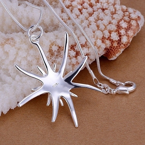 1Pc Jewelry 925 Sterling Silver Double Starfish Pendant Charm without Chain Image 2