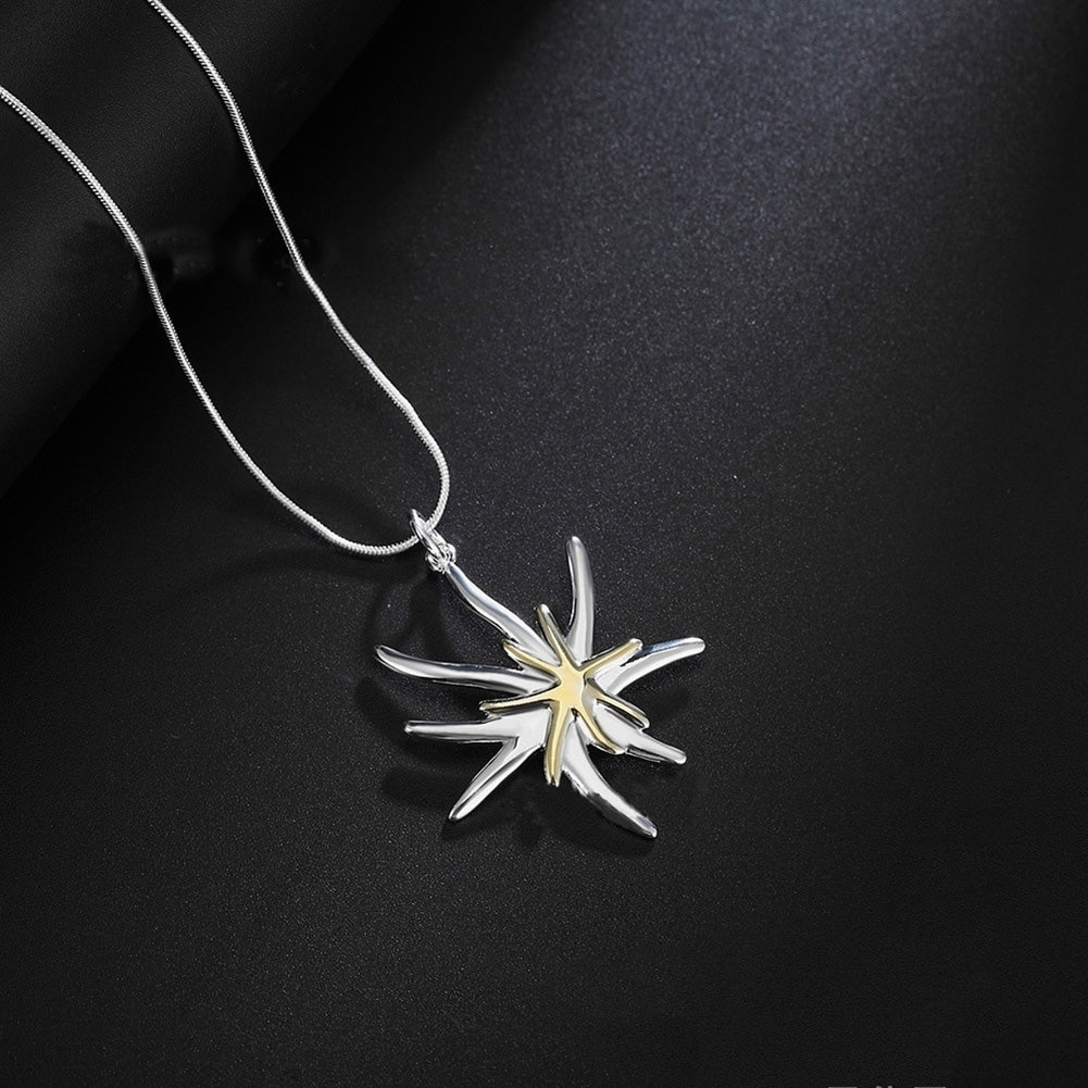 1Pc Jewelry 925 Sterling Silver Double Starfish Pendant Charm without Chain Image 4