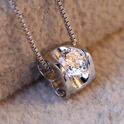 Womens Fashion 3D Love Heart Shape Shining Charming Pendant for Necklace Image 12