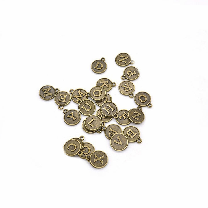 26Pcs English Alphabet A-Z Letter Charms for Bracelet Neckalce Jewelry Making Image 3