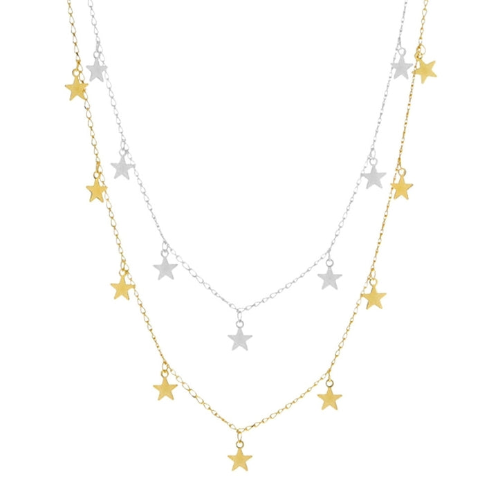 Fashion Women Five-Pointed Star Pendant Chain Choker Necklace Party Jewelry Image 1