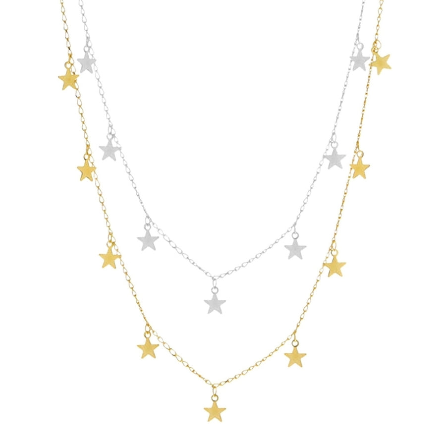 Fashion Women Five-Pointed Star Pendant Chain Choker Necklace Party Jewelry Image 1