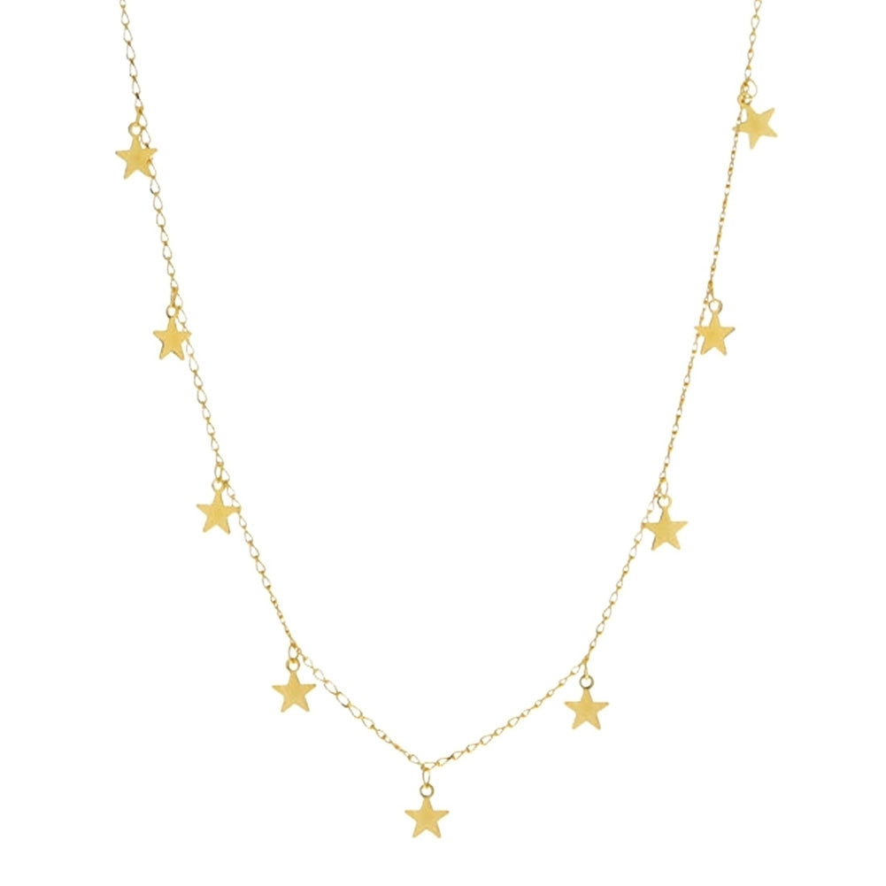 Fashion Women Five-Pointed Star Pendant Chain Choker Necklace Party Jewelry Image 2