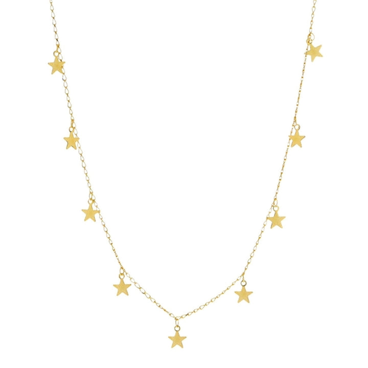 Fashion Women Five-Pointed Star Pendant Chain Choker Necklace Party Jewelry Image 2