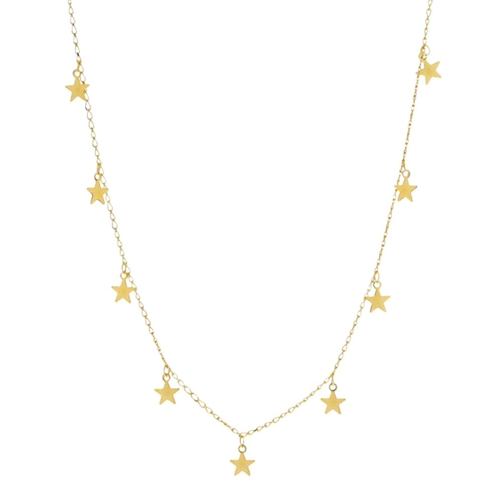 Fashion Women Five-Pointed Star Pendant Chain Choker Necklace Party Jewelry Image 1