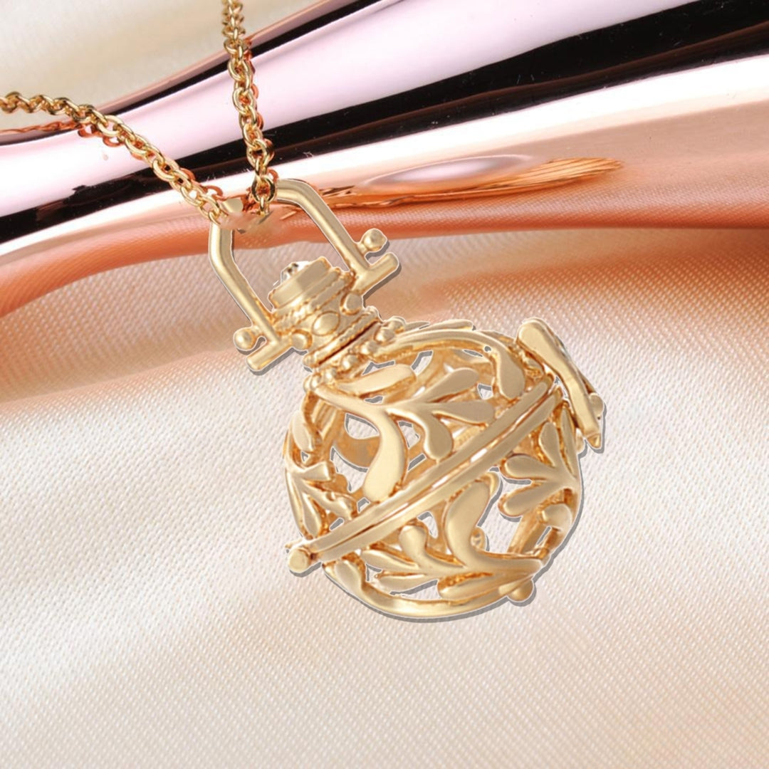 Pendant Hollow Bells Design Multipurpose Copper Fashion Necklaces Accessories for Girl Image 3