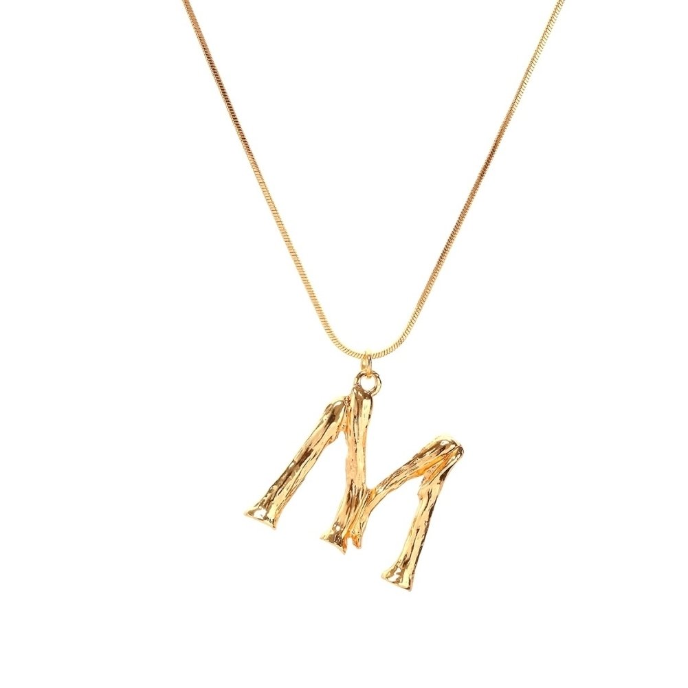 Women Fashion A-Z 26 English Letter Gold Plated Pendant Chain Necklace Jewelry Image 3