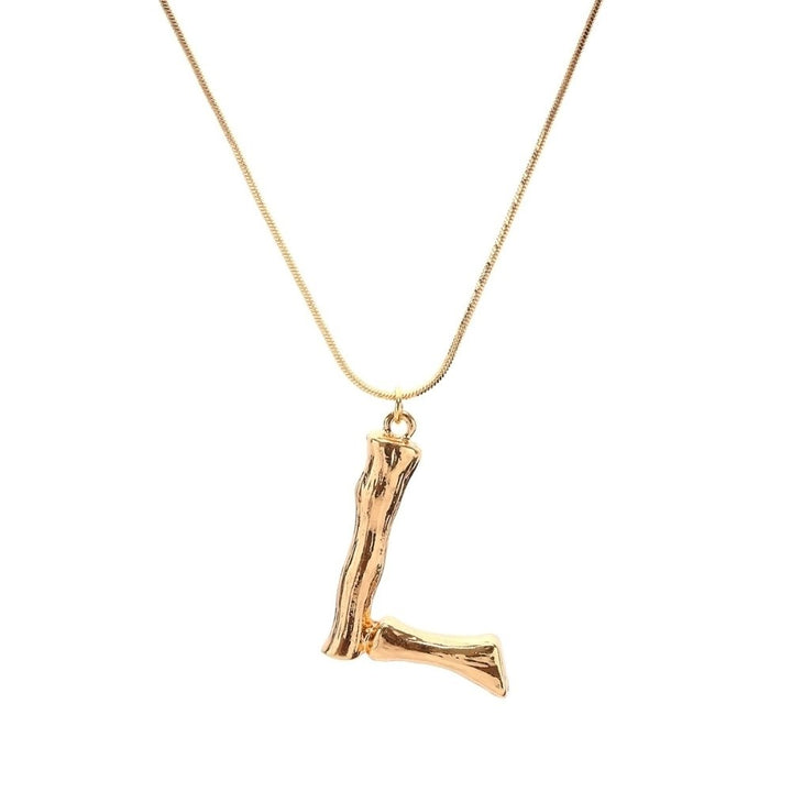 Women Fashion A-Z 26 English Letter Gold Plated Pendant Chain Necklace Jewelry Image 4