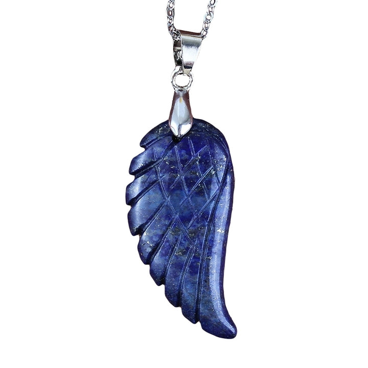 Fashion Women Carved Angel Wing Faux Gem Necklace Pendant DIY Jewelry Accessory Image 6