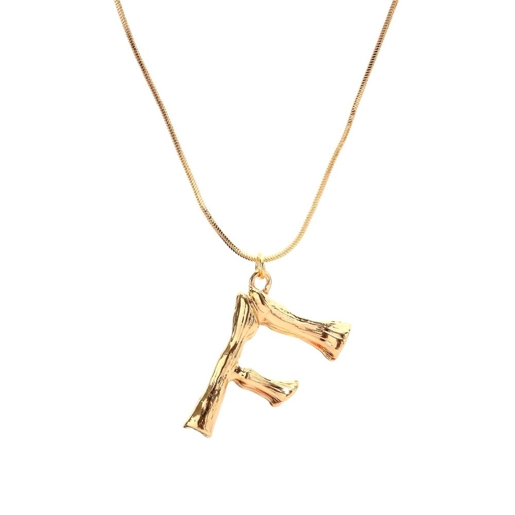 Women Fashion A-Z 26 English Letter Gold Plated Pendant Chain Necklace Jewelry Image 4