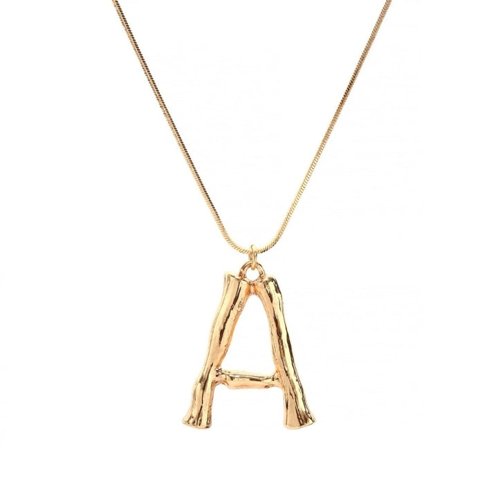 Women Fashion A-Z 26 English Letter Gold Plated Pendant Chain Necklace Jewelry Image 1