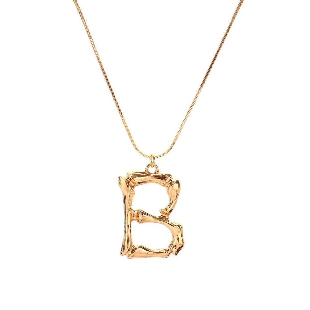 Women Fashion A-Z 26 English Letter Gold Plated Pendant Chain Necklace Jewelry Image 7