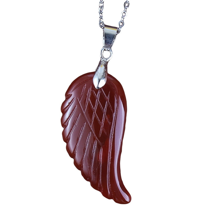 Fashion Women Carved Angel Wing Faux Gem Necklace Pendant DIY Jewelry Accessory Image 9