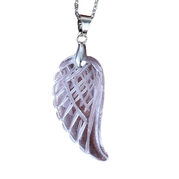 Fashion Women Carved Angel Wing Faux Gem Necklace Pendant DIY Jewelry Accessory Image 10