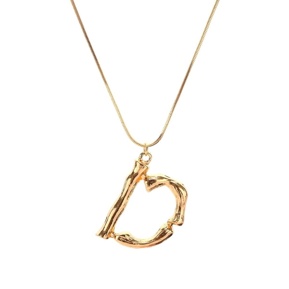 Women Fashion A-Z 26 English Letter Gold Plated Pendant Chain Necklace Jewelry Image 9