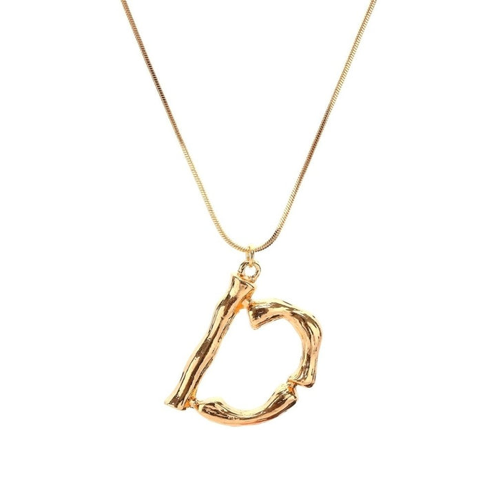 Women Fashion A-Z 26 English Letter Gold Plated Pendant Chain Necklace Jewelry Image 9