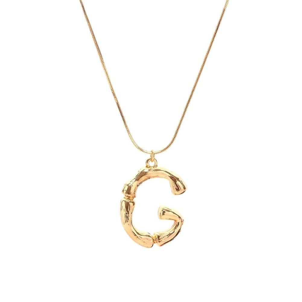 Women Fashion A-Z 26 English Letter Gold Plated Pendant Chain Necklace Jewelry Image 11