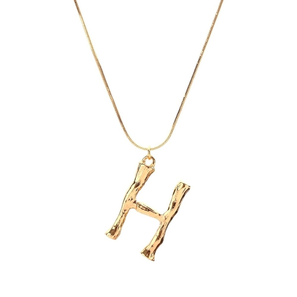 Women Fashion A-Z 26 English Letter Gold Plated Pendant Chain Necklace Jewelry Image 12