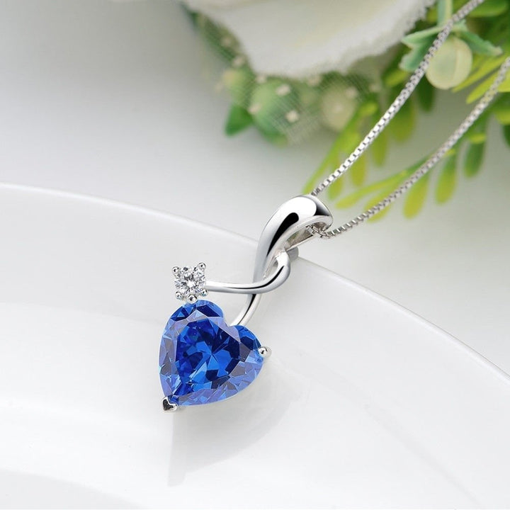 Heart Cut Rhinestone Pendant Charm Women Necklace Earrings Jewelry DIY Accessory Image 7