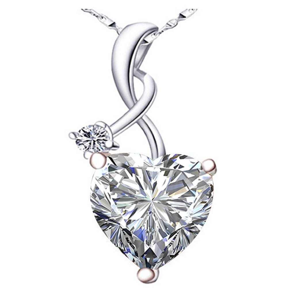 Heart Cut Rhinestone Pendant Charm Women Necklace Earrings Jewelry DIY Accessory Image 8