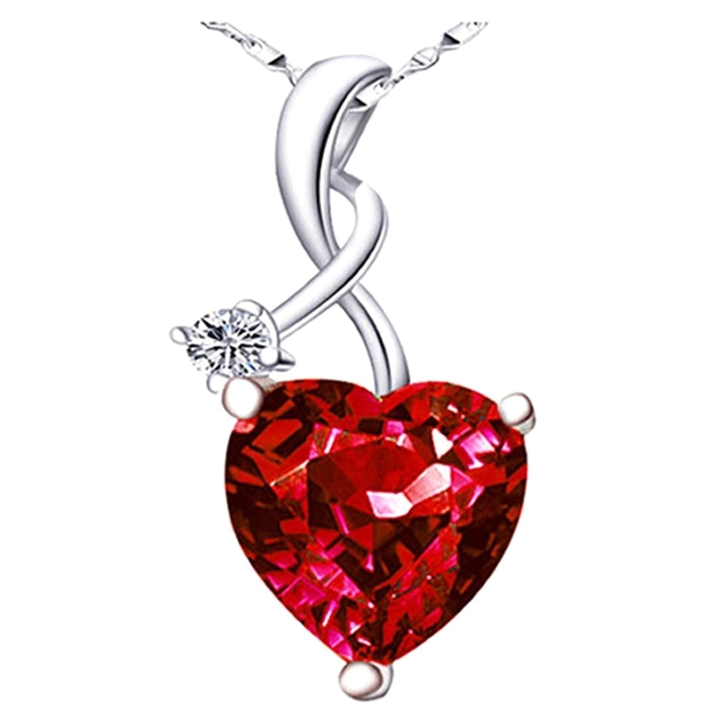 Heart Cut Rhinestone Pendant Charm Women Necklace Earrings Jewelry DIY Accessory Image 9